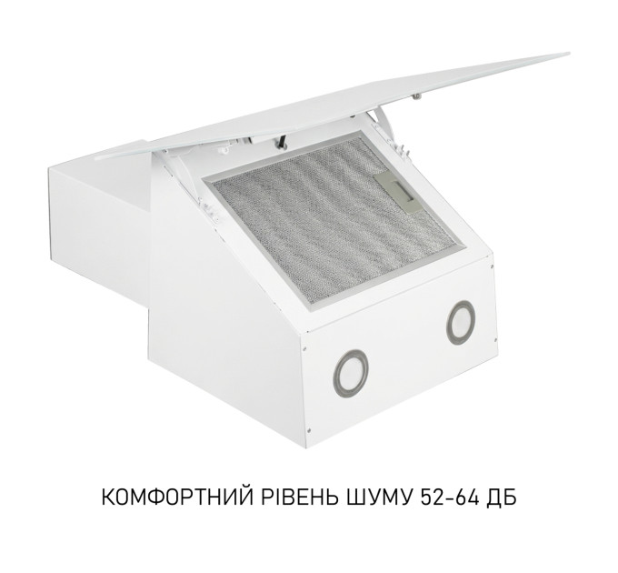 Витяжка декоративна похила  Minola HVS 6812 WH 1200 LED