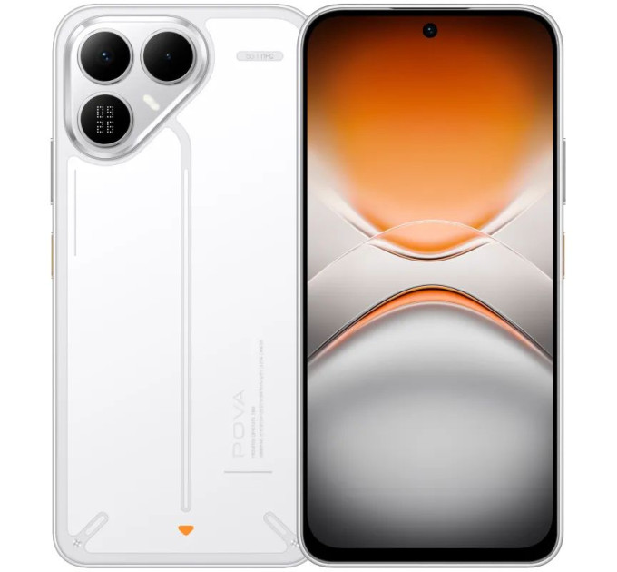Tecno Смартфон TECNO POVA 8 5G (LK6) 6.76" 8/128ГБ, 2SIM, 8000мА•год, Arc White
