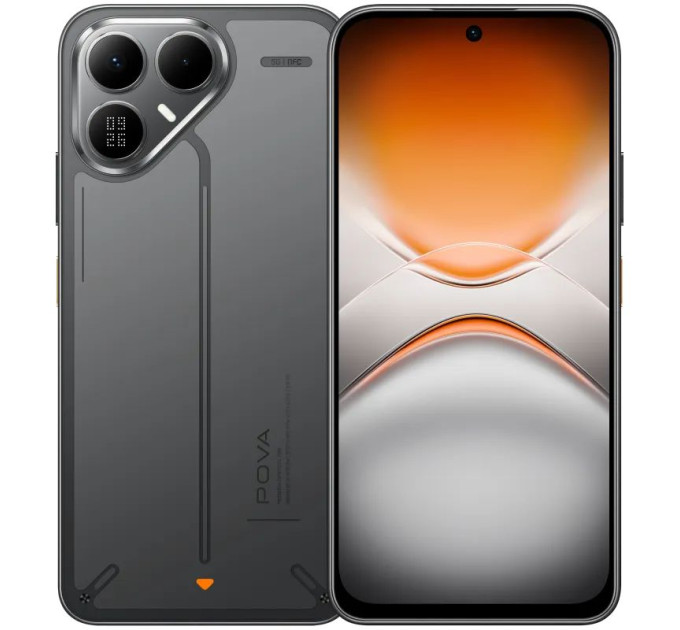 Tecno Смартфон TECNO POVA 8 5G (LK6) 6.76" 8/256ГБ, 2SIM, 8000мА•год, Graphite Black