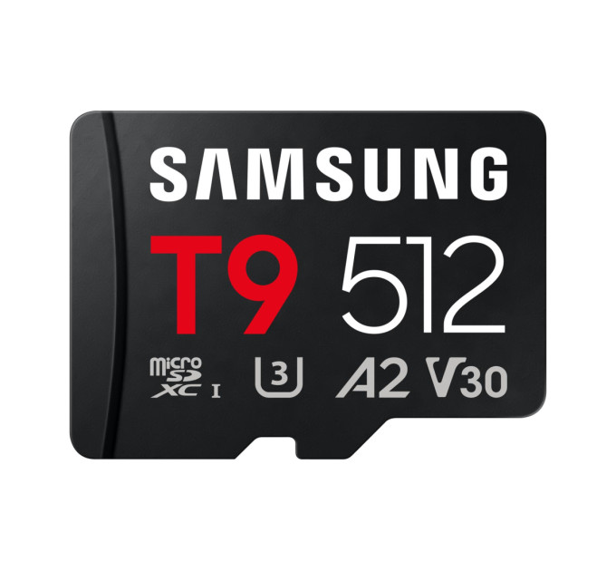 Samsung Карта пам'яті SAMSUNG MICRO SDXC T9 512GB, U3, V30, A2 до 200 Мб/с