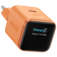Мережевий зарядний пристрій  ANKER Nano Charger - 45W USB-C Smart Display (Помаранчевий)