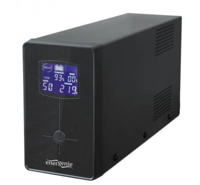 EnerGenie Джерело безперебійного живлення EnerGenie EG-UPS-032, LCD дисплей, USB порт, 850 ВтA, чорний колір