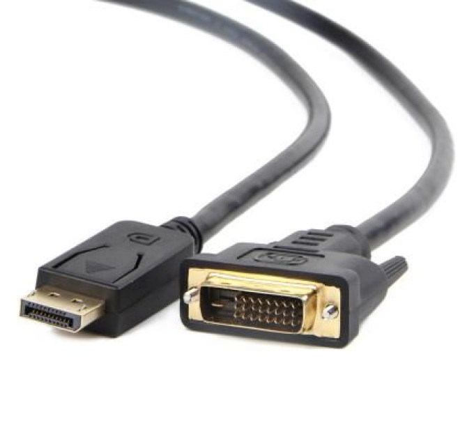 Cablexpert Кабель мультимедійний Display Port to DVI 24+1pin, 1.8m Cablexpert (CC-DPM-DVIM-1.8М)