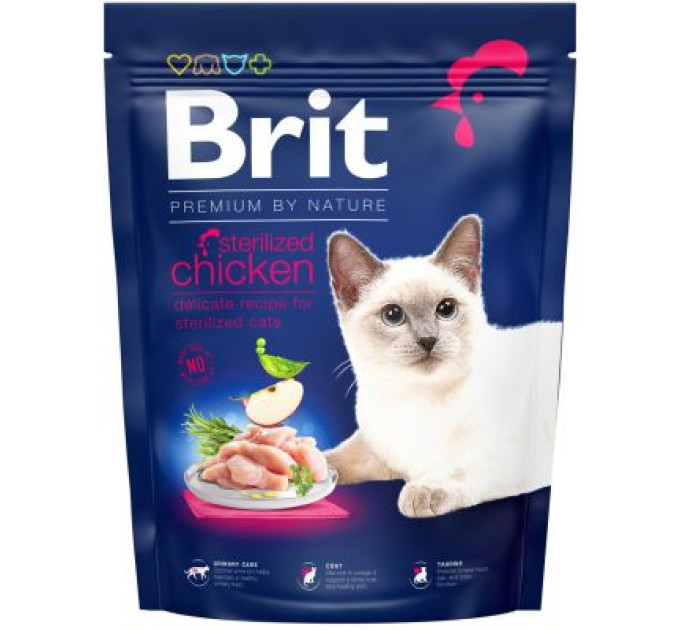Brit Premium Сухий корм для кішок Brit Premium by Nature Cat Sterilised 300 г (8595602552993)