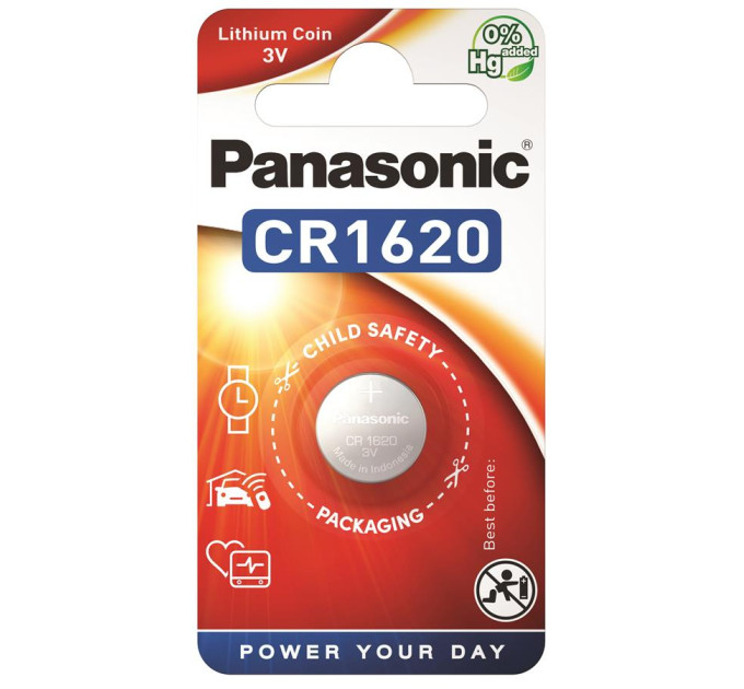 Panasonic Батарейка Panasonic CR 1620 * 1 LITHIUM (CR-1620EL/1B)