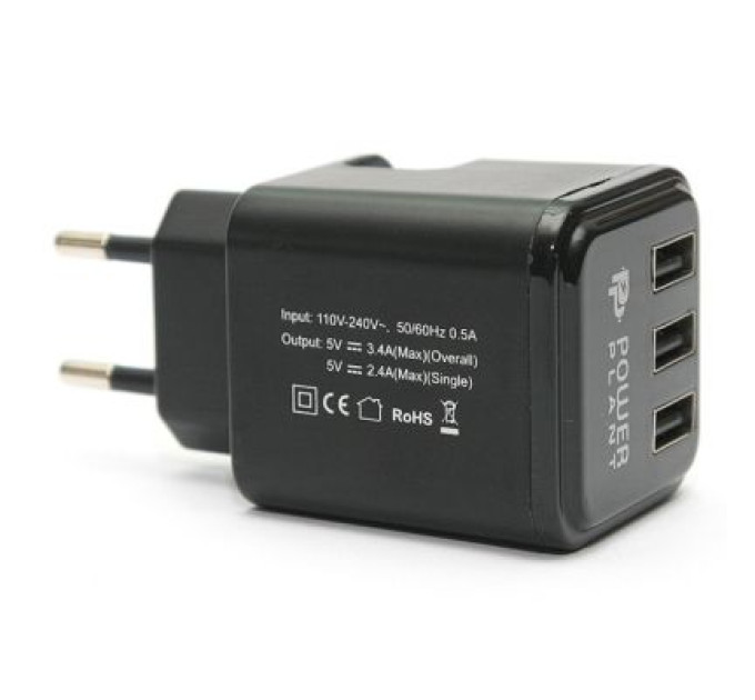 PowerPlant Зарядний пристрій PowerPlant W-360 3*USB/3.4A (DV00DV5065)