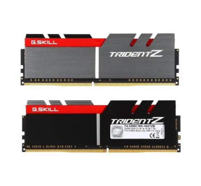 G.Skill Модуль пам'яті для комп'ютера DDR4 16GB (2x8GB) 3200 MHz Trident Z Silver H/ Red G.Skill (F4-3200C16D-16GTZB)