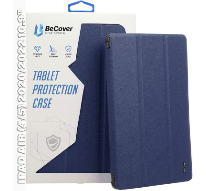 BeCover Чохол до планшета BeCover Tri Fold Hard Apple iPad Air (4/5) 2020/2022 10.9" Deep Blue (711128)