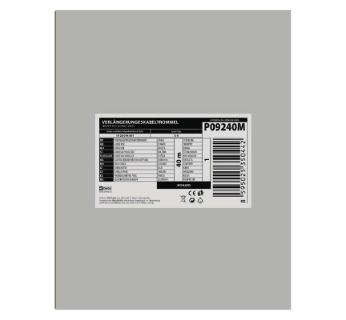 EMOS Мережевий подовжувач EMOS катушка 4 роз., 40 м (P09240M)