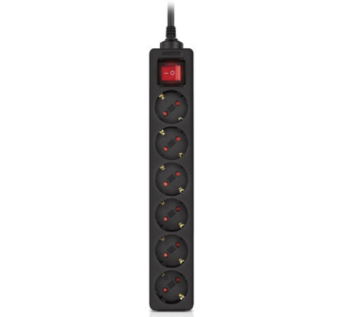 REAL-EL Мережевий фільтр живлення REAL-EL RS-6 Protect M 5m, black (EL122300036)