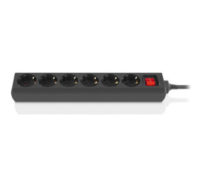 REAL-EL Мережевий фільтр живлення REAL-EL RS-6 Protect M 5m, black (EL122300036)