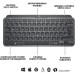 Logitech Клавіатура Logitech MX Keys Mini Wireless Illuminated UA Graphite (920-010498)