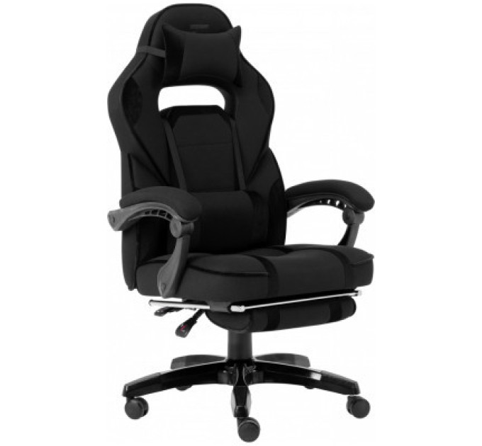 GT Racer Крісло ігрове GT Racer X-2749-1 Black (X-2749-1 Fabric Black Suede)