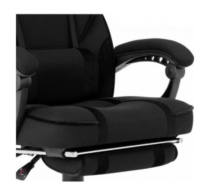 GT Racer Крісло ігрове GT Racer X-2749-1 Black (X-2749-1 Fabric Black Suede)