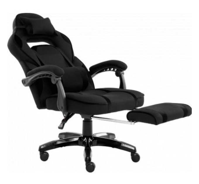 GT Racer Крісло ігрове GT Racer X-2749-1 Black (X-2749-1 Fabric Black Suede)