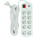 PowerPlant Мережевий фільтр живлення PowerPlant 10м, 10 розеток, USB, євро, 100% мідь (YS-N6065/10) (EX610563)