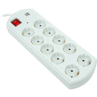 Мережевий фільтр живлення PowerPlant 10м, 10 розеток, USB, євро, 100% мідь (YS-N6065/10) (EX610563)