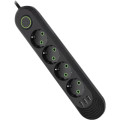 Voltronic Мережевий фільтр живлення Voltronic F04U, 4роз EU, 3*USB Black (F04U-Black)