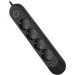 Voltronic Мережевий фільтр живлення Voltronic F04U, 4роз EU, 3*USB Black (F04U-Black)