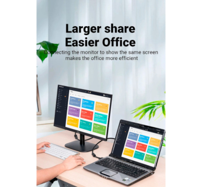 Vention Кабель мультимедійний VGA 15M-15M 2.0m ferrite Vention (DAEBH)
