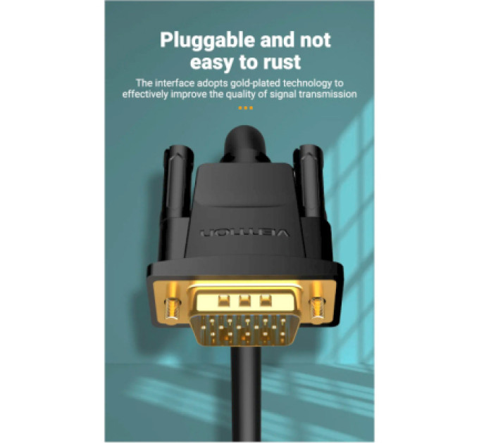 Vention Кабель мультимедійний VGA 15M-15M 2.0m ferrite Vention (DAEBH)