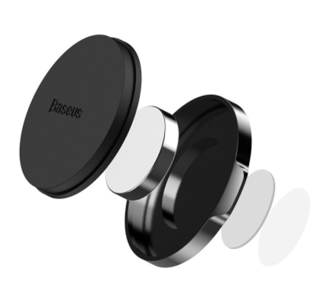 Baseus Універсальний автотримач Baseus Small ears series Magnetic suction bracket (Flat type) black (SUER-C01)