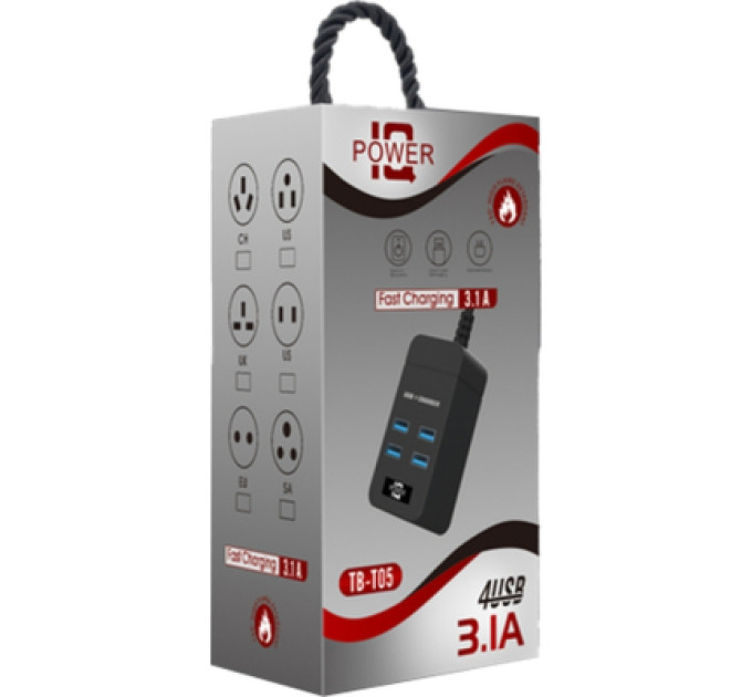 Voltronic Зарядний пристрій Voltronic TВ-Т05, 4*USB Black (ТВ-Т05-Black)