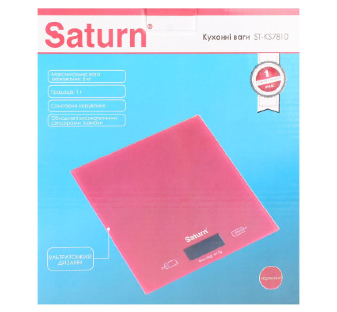 Saturn Ваги кухонні Saturn ST-KS7810 Red