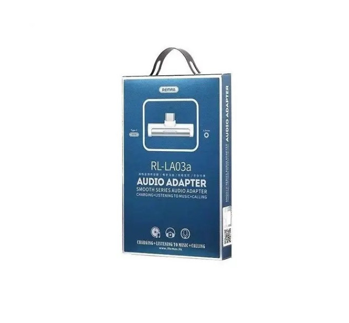 Remax Адаптер Remax RL-LA03a Smooth 2in1 USB Type-C-3.5mm/USB Type-C White (6954851298809)
