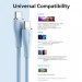 Vention Дата кабель USB-C to 2xUSB-C 1.5m 5.0A Silicone Type Blue Vention (CTMSG)