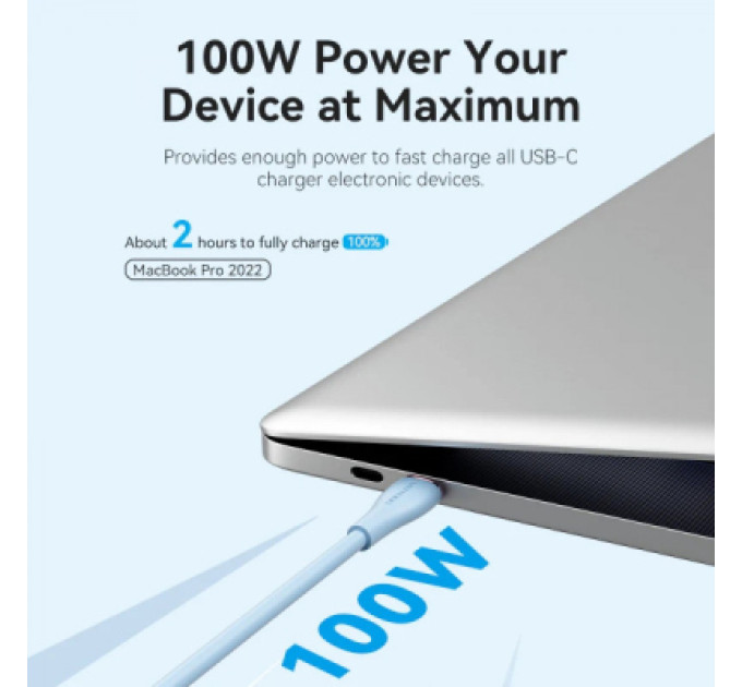 Vention Дата кабель USB-C to 2xUSB-C 1.5m 5.0A Silicone Type Blue Vention (CTMSG)