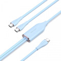 Vention Дата кабель USB-C to 2xUSB-C 1.5m 5.0A Silicone Type Blue Vention (CTMSG)
