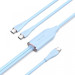 Vention Дата кабель USB-C to 2xUSB-C 1.5m 5.0A Silicone Type Blue Vention (CTMSG)