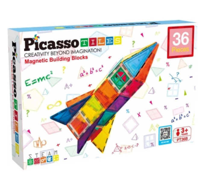 Picasso Конструктор Picasso магнітний Tiles Magnetic Building Blocks 36 деталей (817338027971)