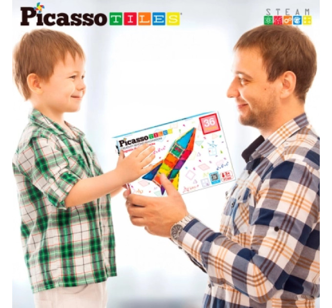 Picasso Конструктор Picasso магнітний Tiles Magnetic Building Blocks 36 деталей (817338027971)