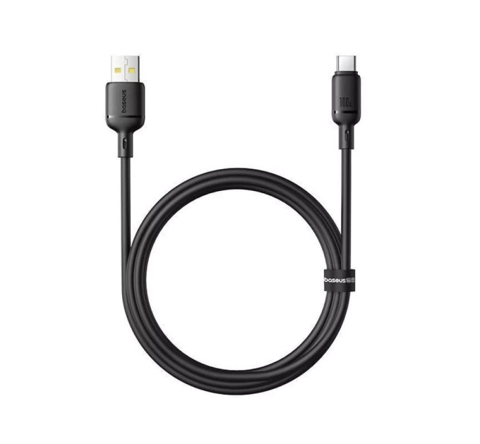 Baseus Кабель Baseus Silky USB - USB Type-C (M/M), 2.4A, 1 м Black (6932172668747)
