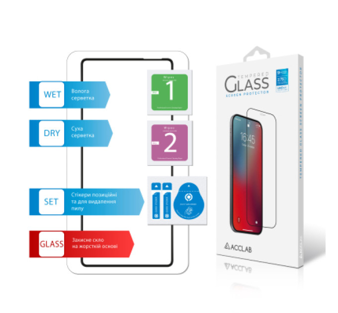 ACCLAB Скло захисне ACCLAB Full Glue Infinix Note 40 4G Black (1283126594885)