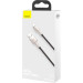 Baseus Дата кабель USB 2.0 AM to Lightning 1.0m Cafule Metal 2.4A black Baseus (CALJK-A01)