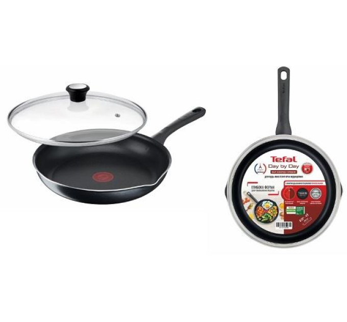 Tefal Сковорода з кришкою Tefal Day by Day 28 см (B5580623UA)