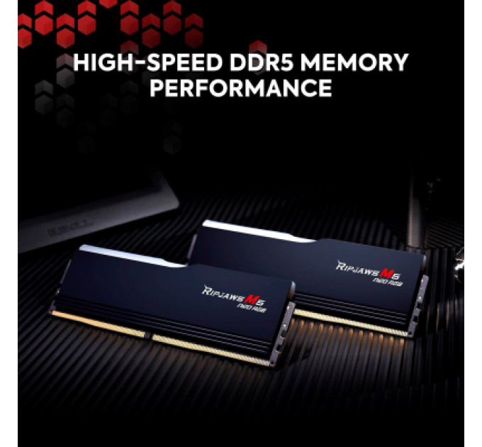 G.Skill Модуль пам'яті для комп'ютера DDR5 32GB (2x16GB) 6000 MHz Ripjaws M5 Neo RGB Matte White G.Skill (F5-6000J3636F16GX2-RM5NRW)