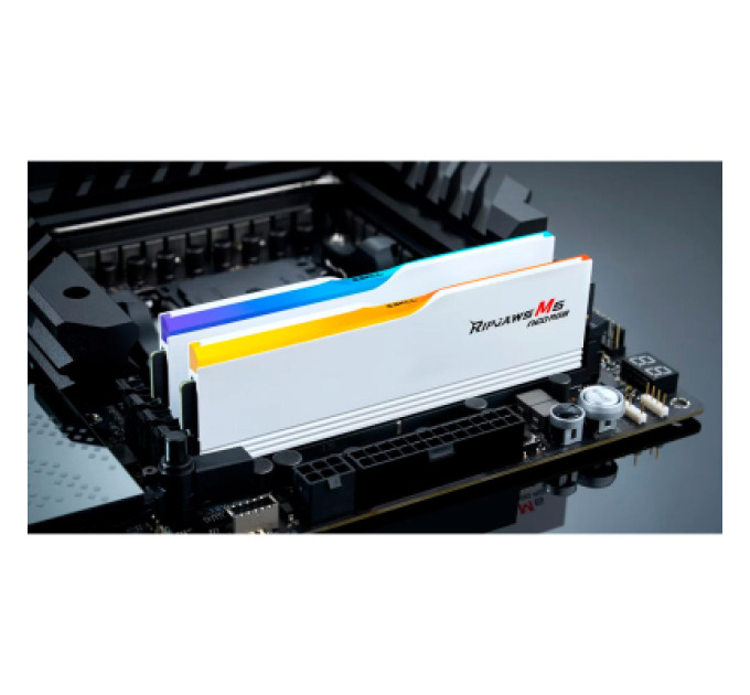 G.Skill Модуль пам'яті для комп'ютера DDR5 32GB (2x16GB) 6000 MHz Ripjaws M5 Neo RGB Matte White G.Skill (F5-6000J3636F16GX2-RM5NRW)