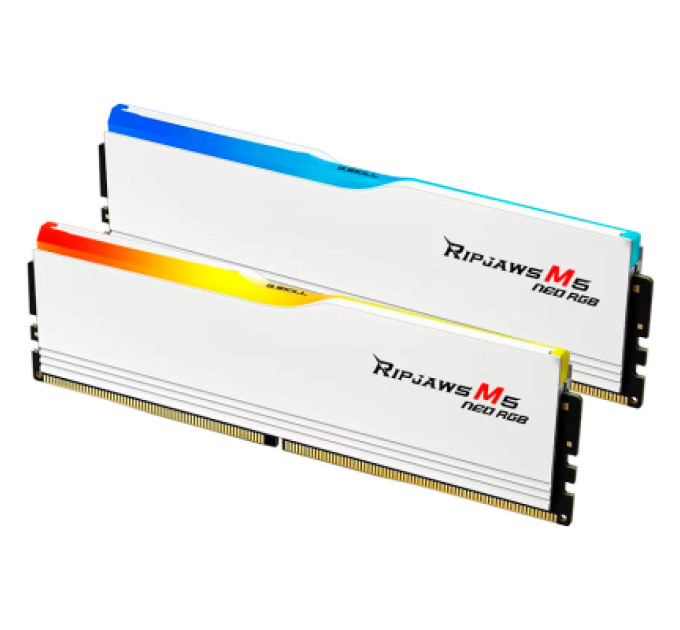 G.Skill Модуль пам'яті для комп'ютера DDR5 32GB (2x16GB) 6000 MHz Ripjaws M5 Neo RGB Matte White G.Skill (F5-6000J3636F16GX2-RM5NRW)