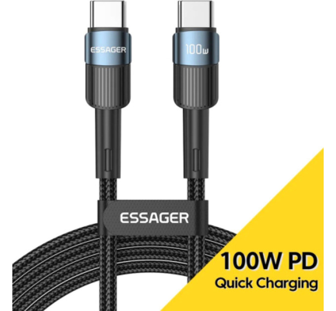 Essager Дата кабель USB-C to USB-C 1.0m 100W blue Essager (EXCTT1-XC03)