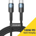 Essager Дата кабель USB-C to USB-C 1.0m 100W blue Essager (EXCTT1-XC03)