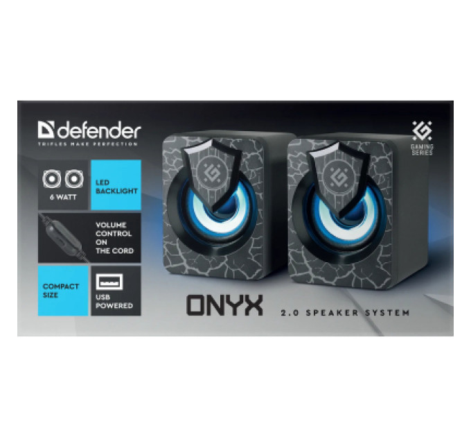 Defender Акустична система Defender Onyx Led USB Black (65038)