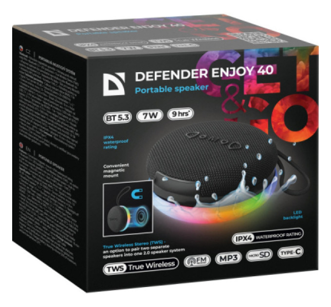 Defender Акустична система Defender Enjoy 40 Black (65141)
