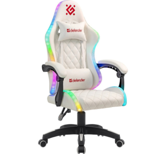 Defender Крісло ігрове Defender Energy RGB White (64557)