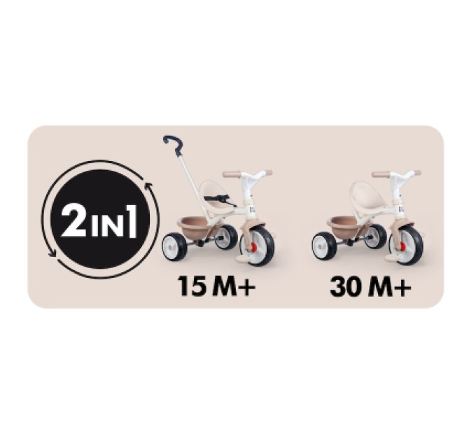 Smoby Дитячий велосипед Smoby Бі Муві. 2 в 1 Айворі (7600740338)