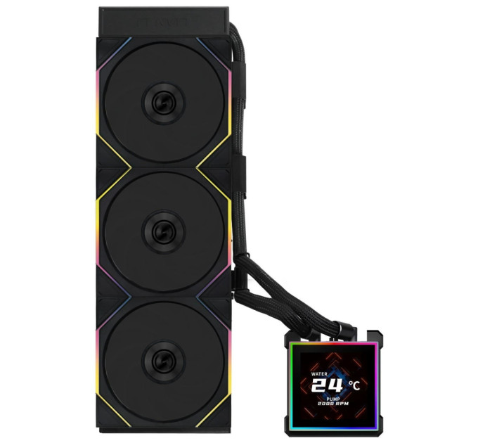Lian Li Система водяного охолодження Lian Li HydroShift II LCD-S 360TL Black (G89.GHS2LCDS36TB.00)