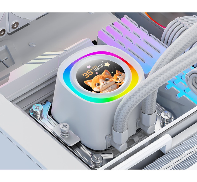 ID-Cooling Система водяного охолодження ID-Cooling FX360 LCD PE White